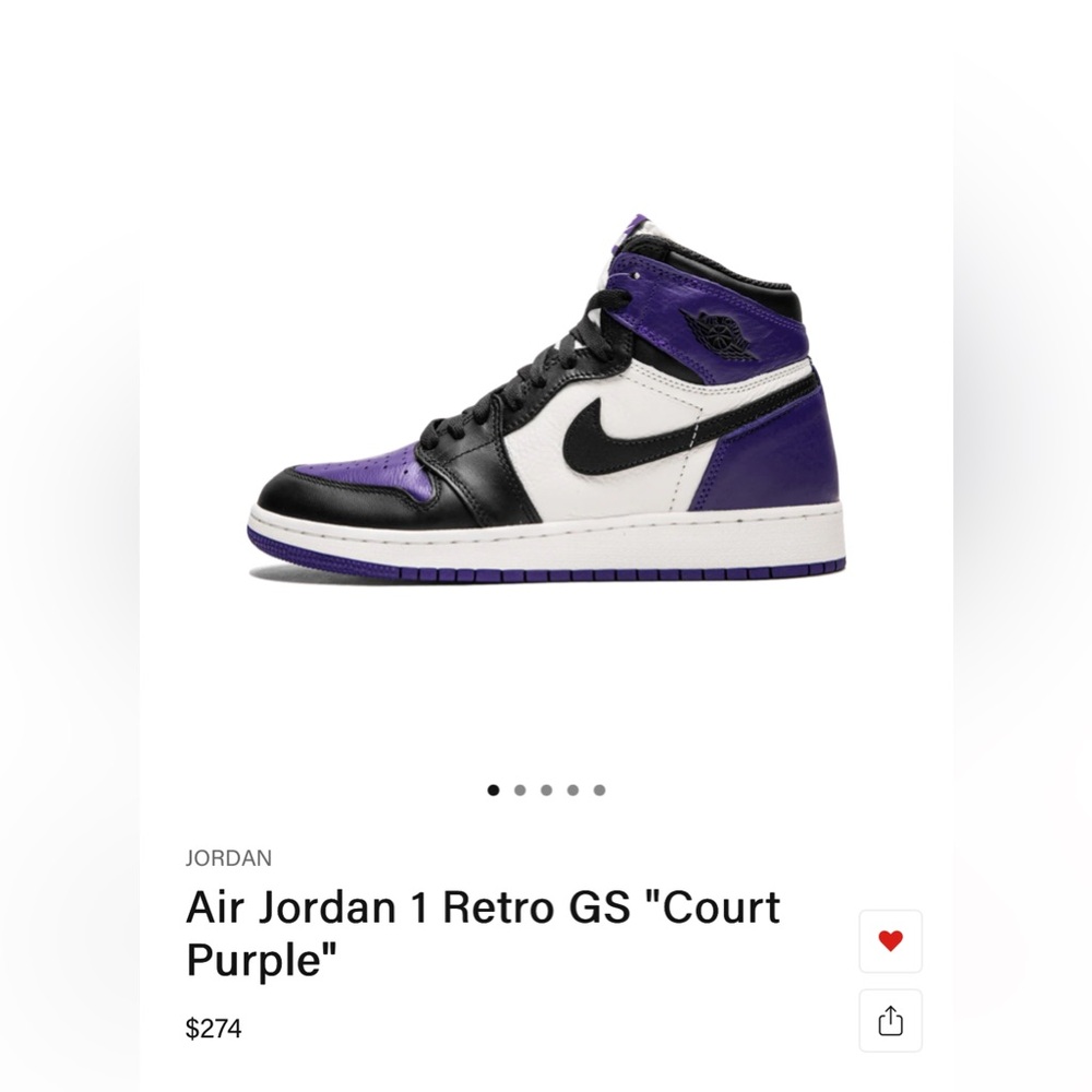 Jordan 1 OG High Court Purple
